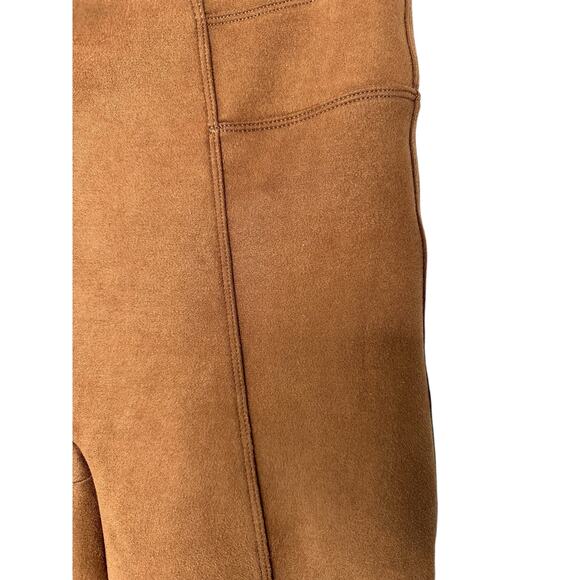 Spanx Brown Casual Pull On Stretch Slimming Faux Suede Leggings Size Medium - Picture 8 of 15